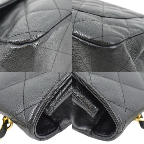 πβ¨ JUMBO β¨π CHANEL CAVIAR FLAP GOLD HARDWARE - Picture 9 of 15